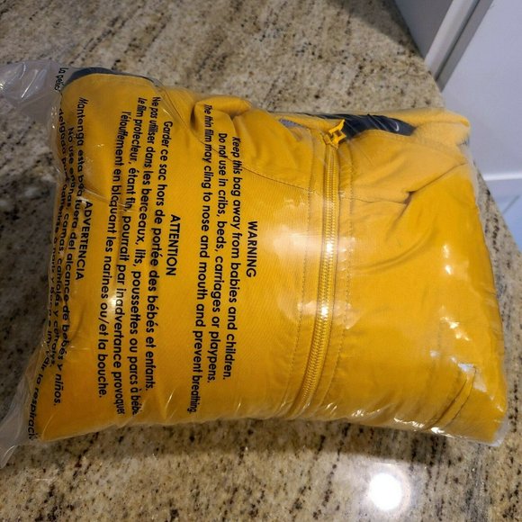 Vintage Nike Yellow Black Fleece Lined Jacket Coat Nylon Polyester XXL - Picture 12 of 12